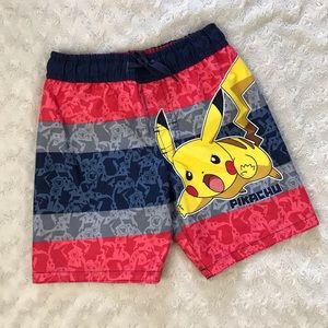 Pokémon Pikachu Swim trunks Size XS Blue Red Yellow